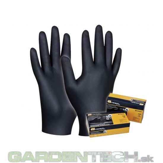 Pracovné rukavice GEBOL Black Nitril č. XL - 80ks