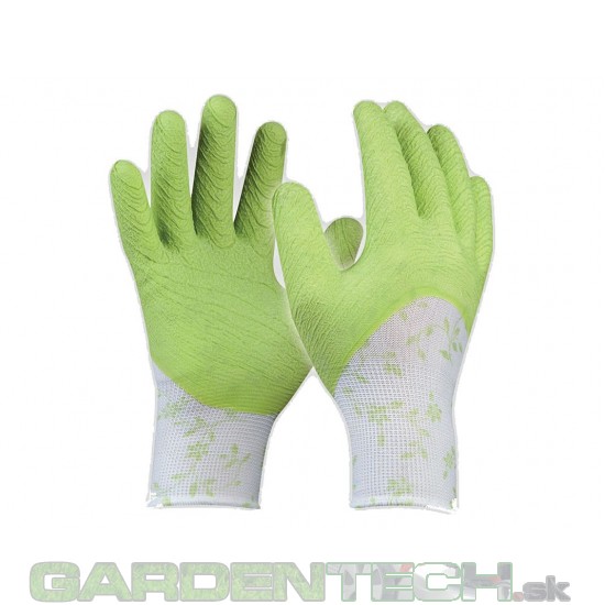 Pracovné rukavice GEBOL Flower Green č.8